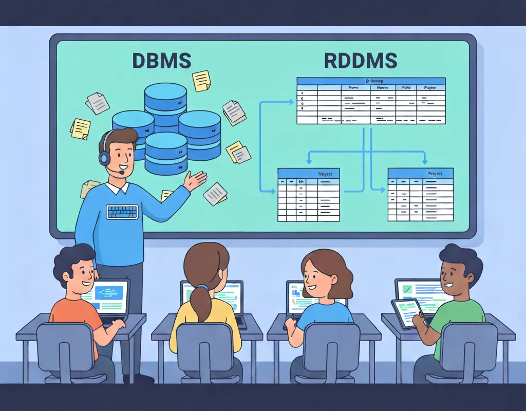 difference between dbms and rdbms